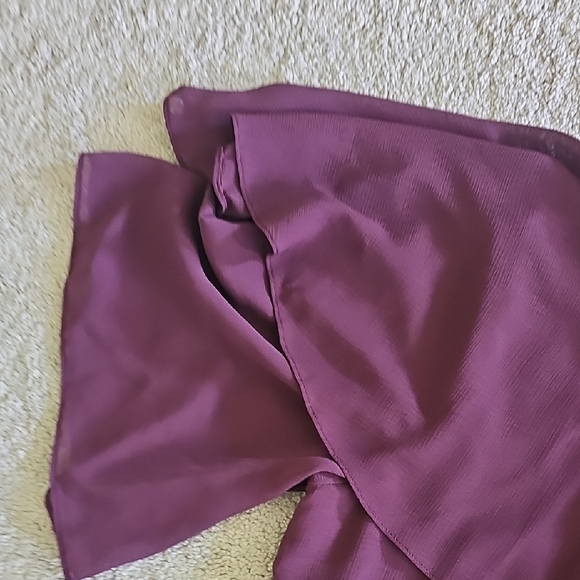 Ann Taylor Red Ruffled Tie Front Blouse - Picture 3 of 8